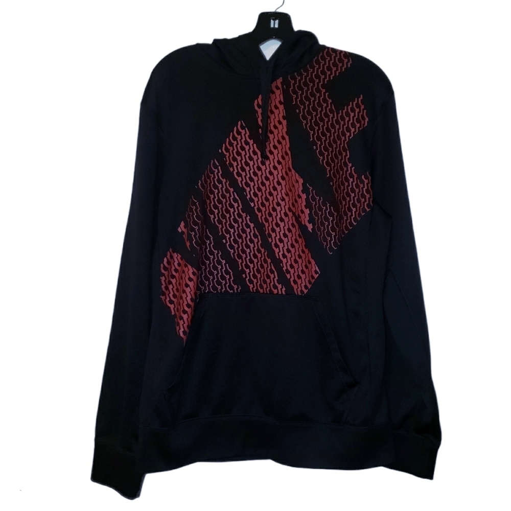 Nike Therma Fit Red Logo Black Hoodie